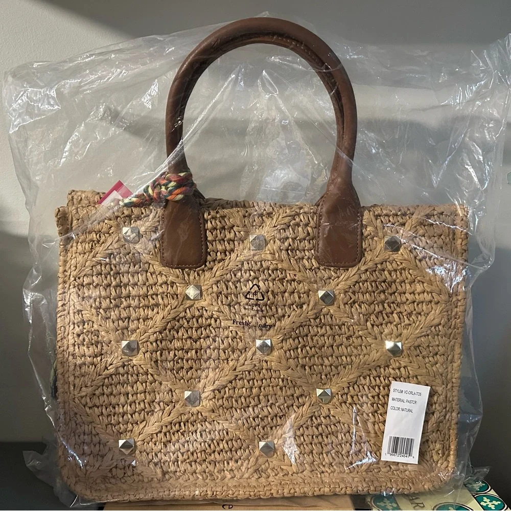 Vince Camuto Orla Tote Natural Straw - Picture 4 of 10
